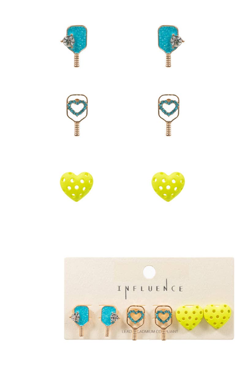 Influence Heart Pickleball Earrings