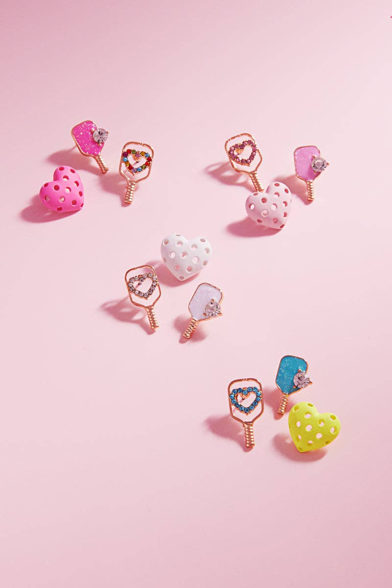 Influence Heart Pickleball Earrings