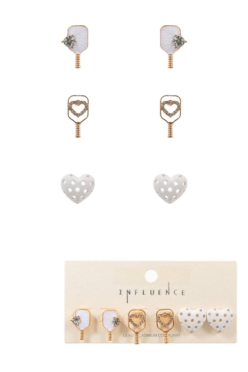 Influence Heart Pickleball Earrings