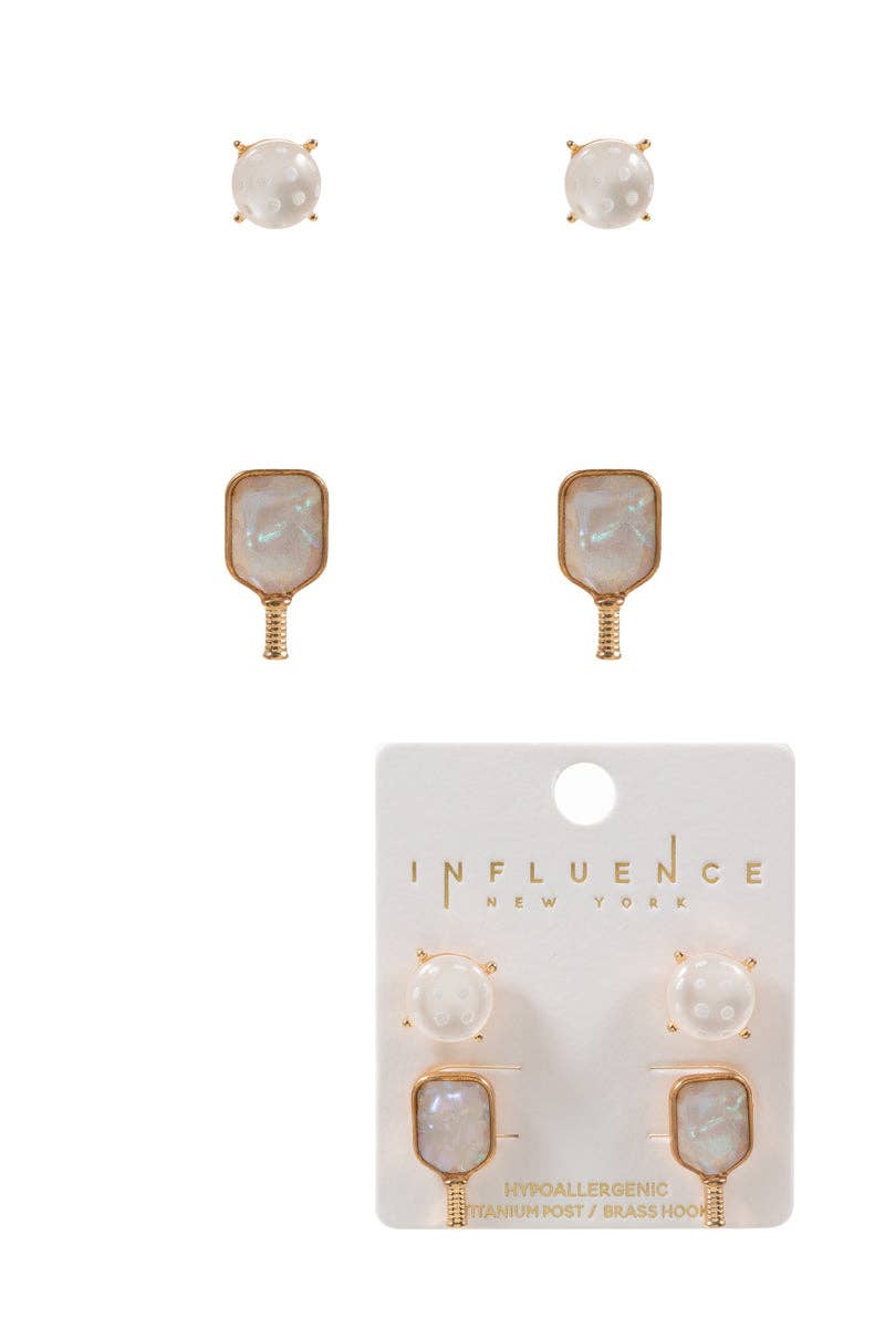 Influence Pickleball earrings (pickleball separate from paddle)