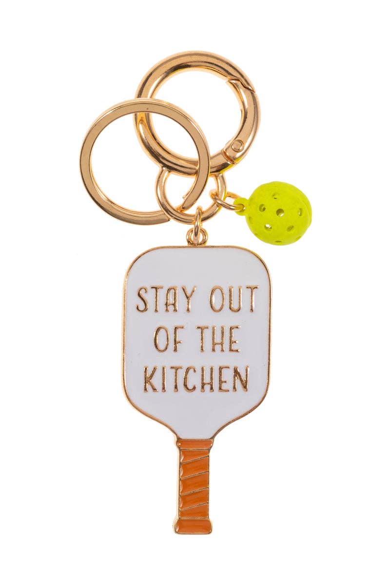 Influence Pickleball keychain (stay out of the kitchen)