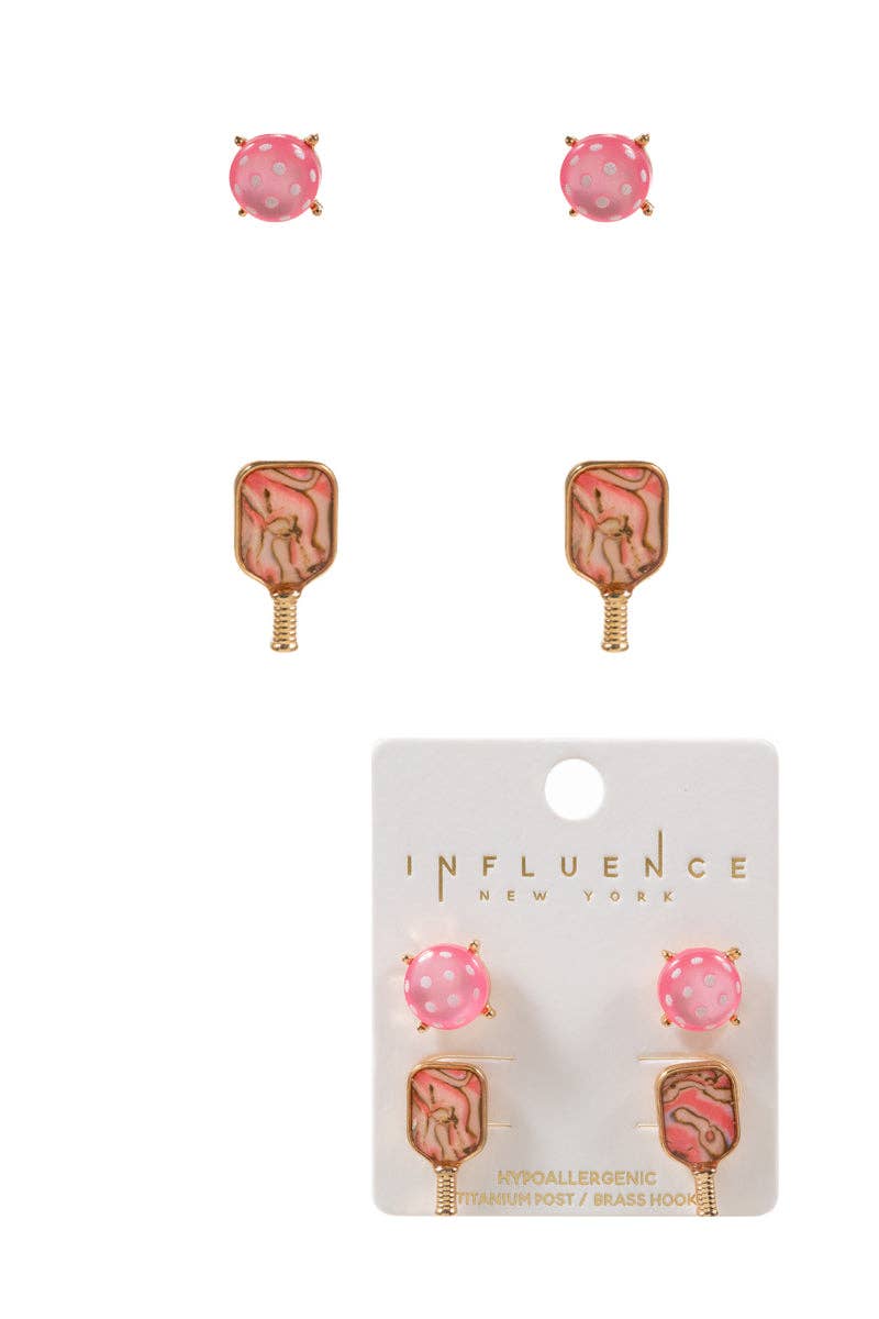 Influence Pickleball earrings (pickleball separate from paddle)