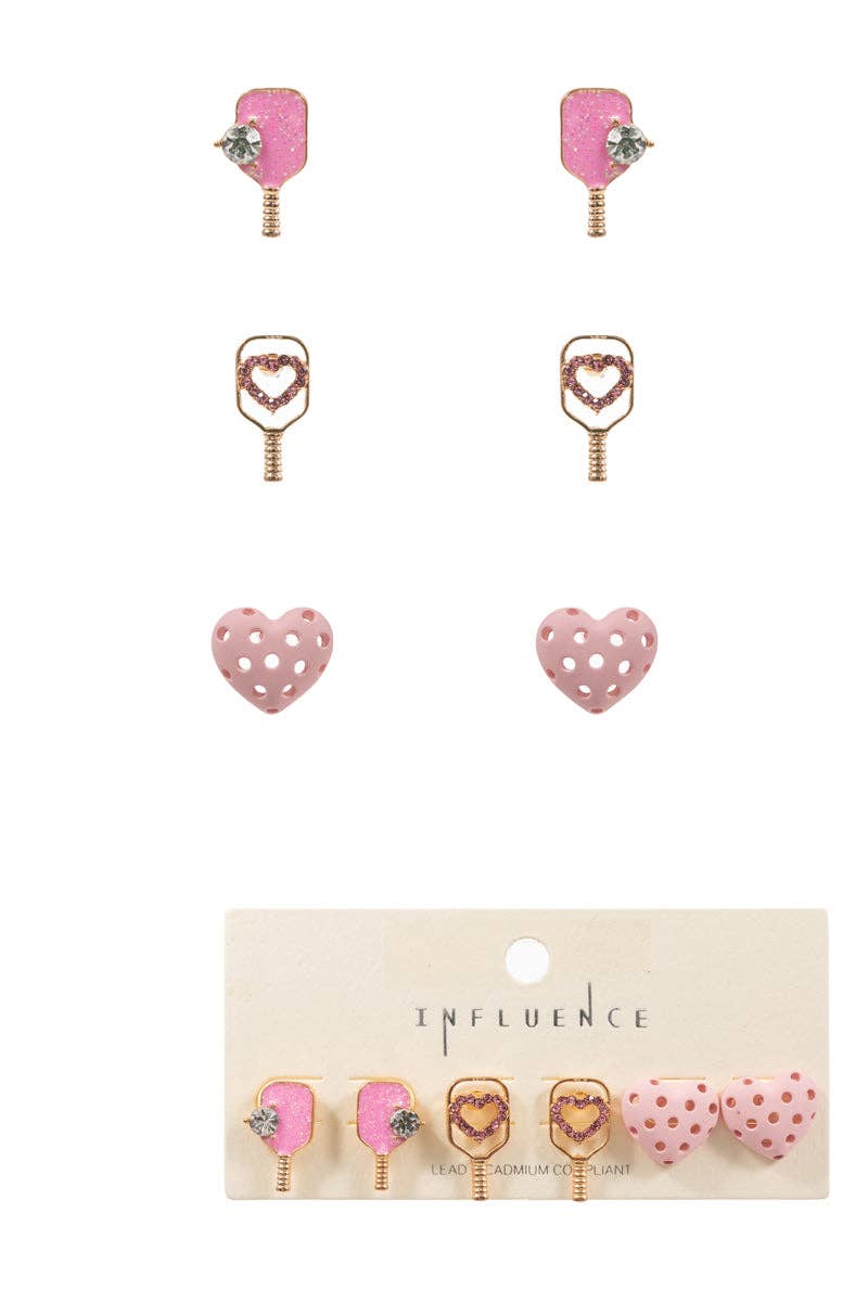 Influence Heart Pickleball Earrings