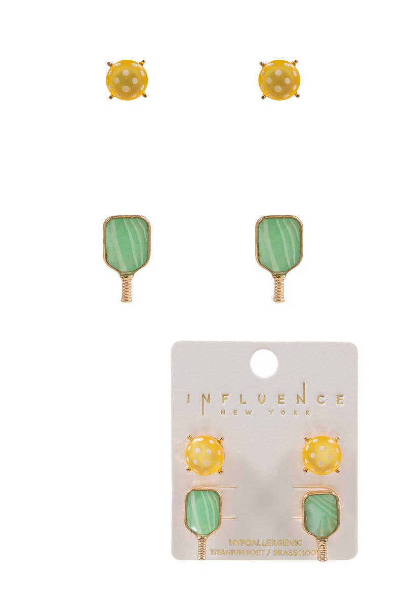 Influence Pickleball earrings (pickleball separate from paddle)