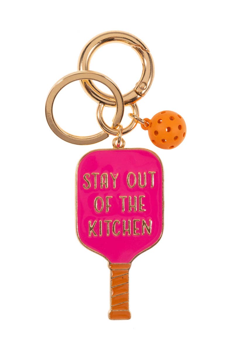 Influence Pickleball keychain (stay out of the kitchen)