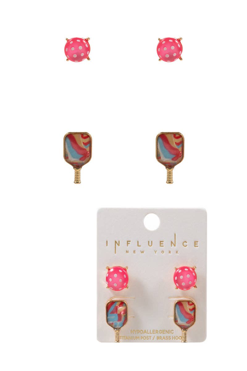 Influence Pickleball earrings (pickleball separate from paddle)