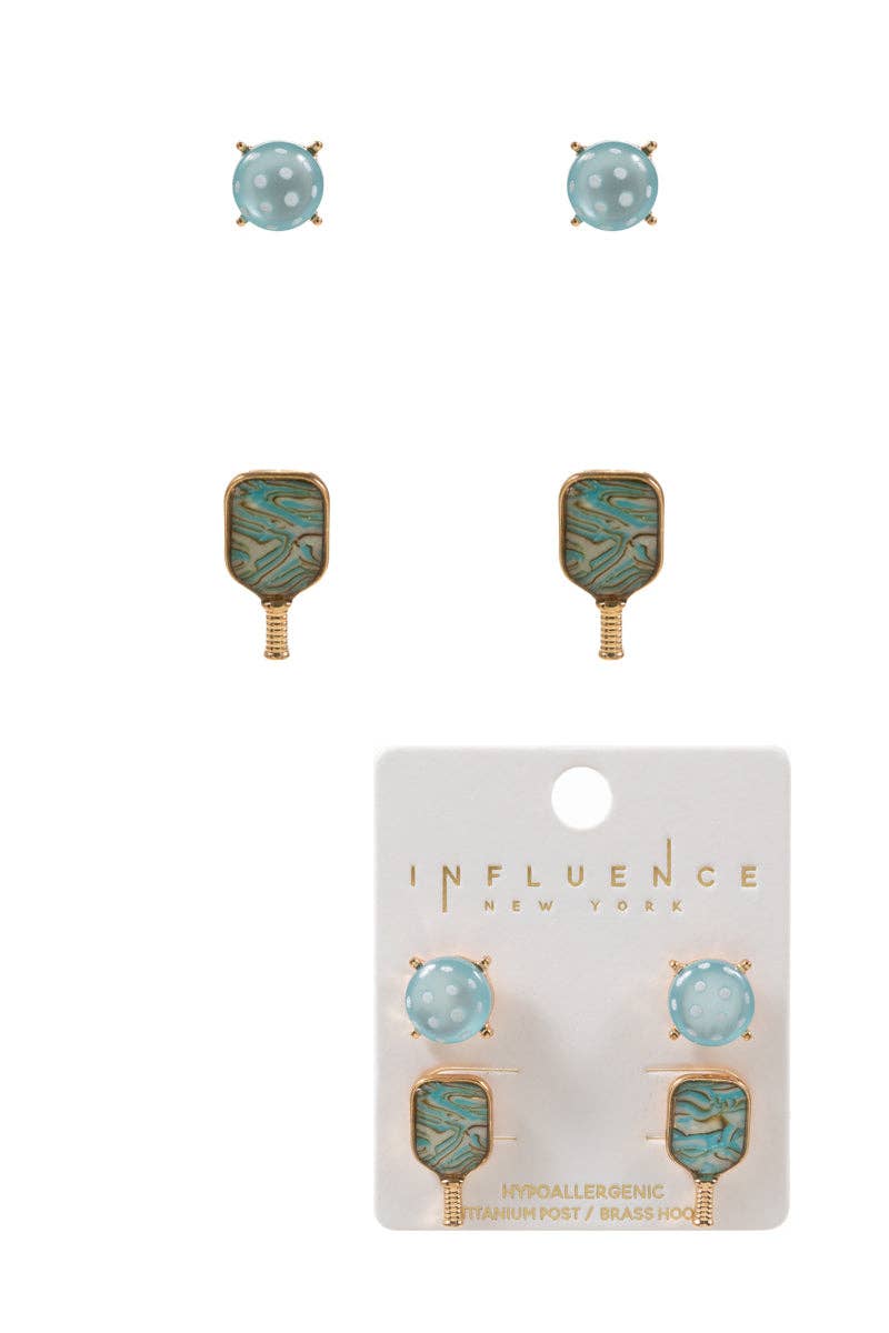 Influence Pickleball earrings (pickleball separate from paddle)