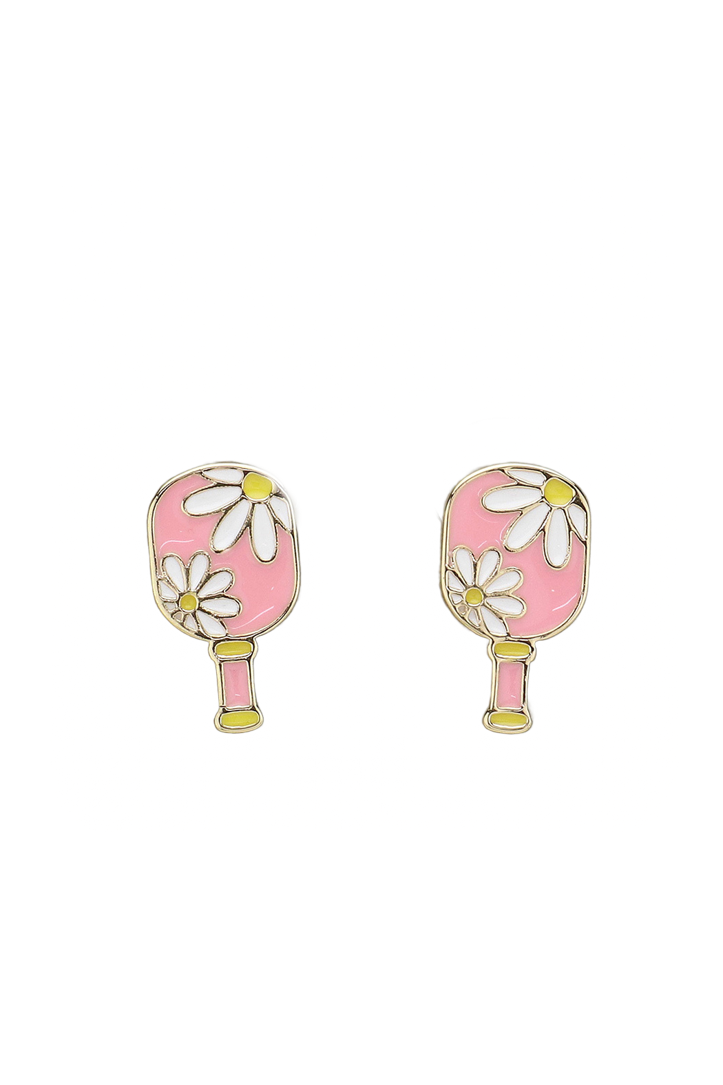 Avec Enamel Flower Pickleball Earrings