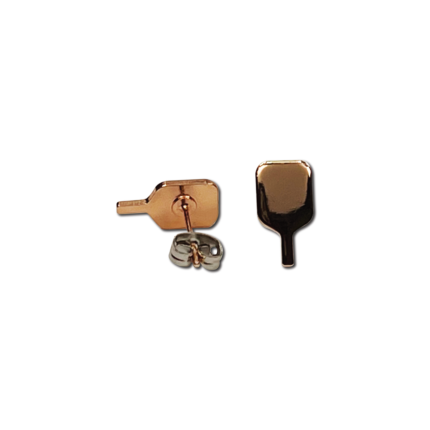 Racquet Inc Pickleball Paddle Earrings - Rose Gold