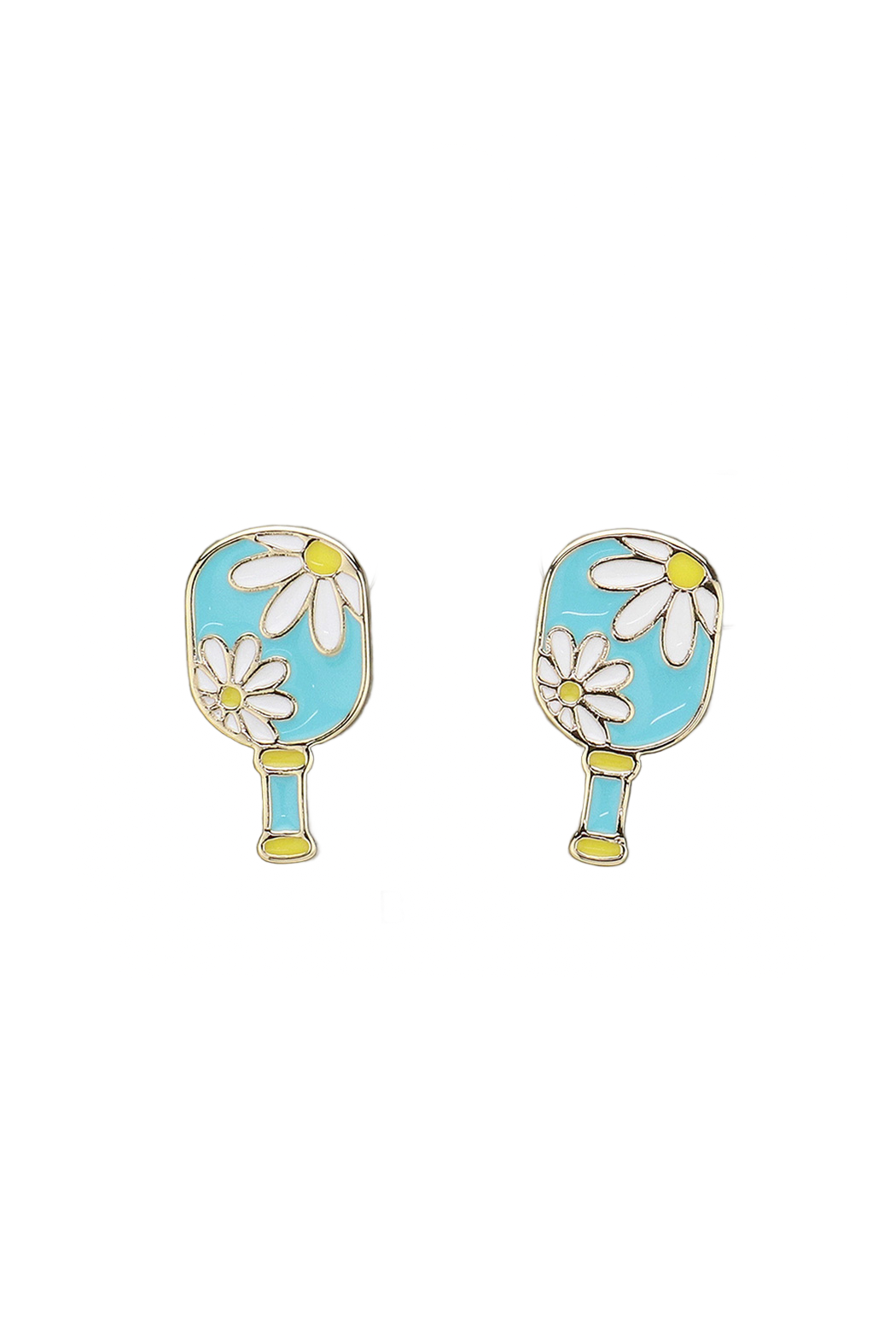 Avec Enamel Flower Pickleball Earrings