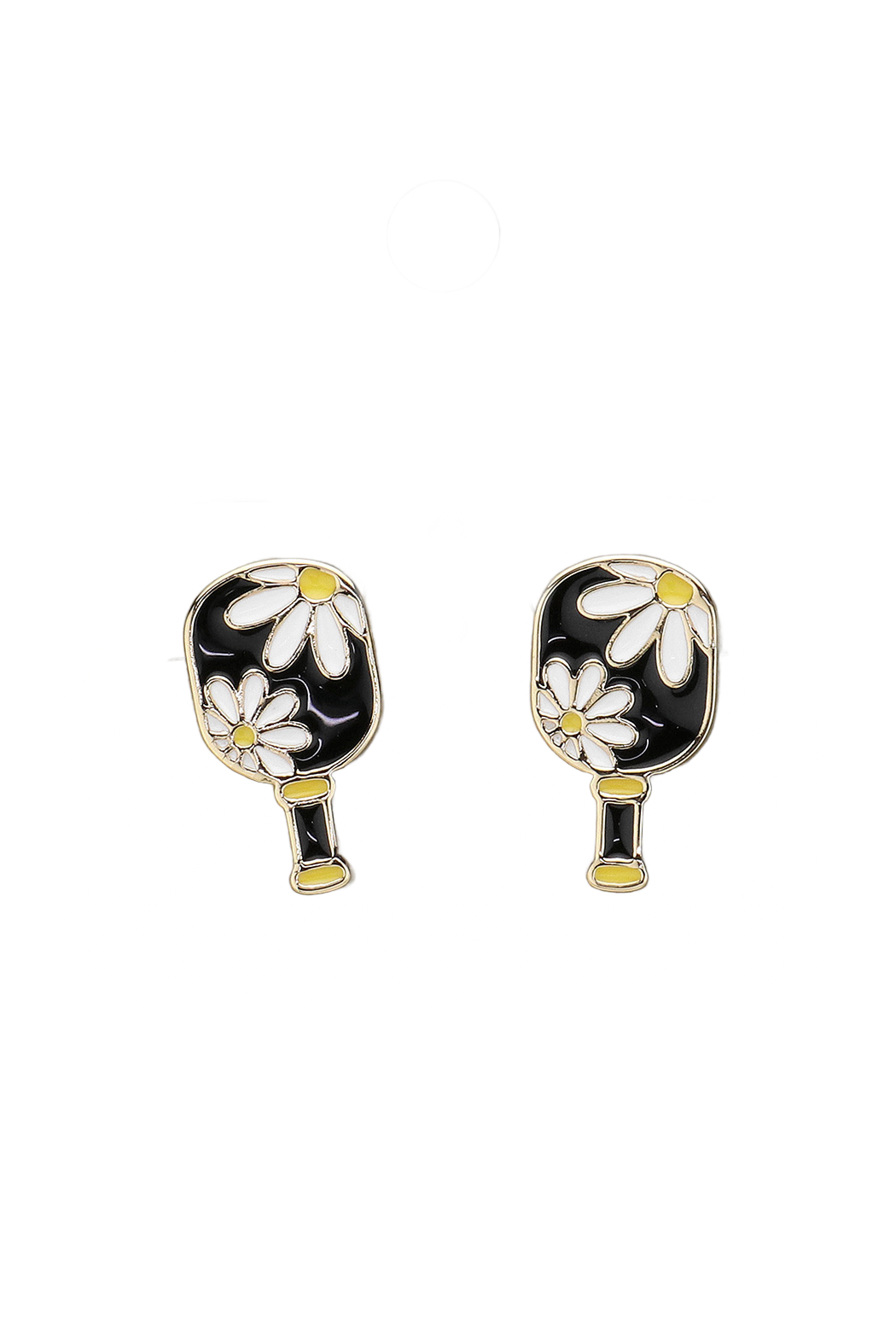 Avec Enamel Flower Pickleball Earrings